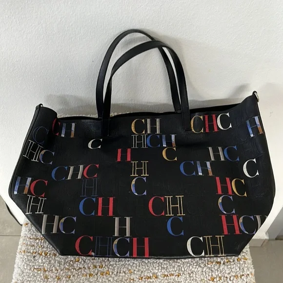 Carolina Herrera Multicolor Logo Tote Bag - Picture 6 of 9